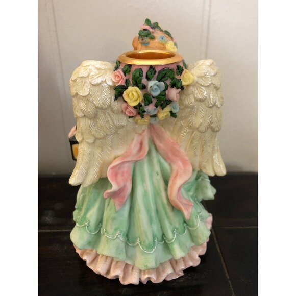 3 For $6 Young Angel Messenger Holding A Lantern Candle Holder Figurine 5" Tall - Picture 2 of 4